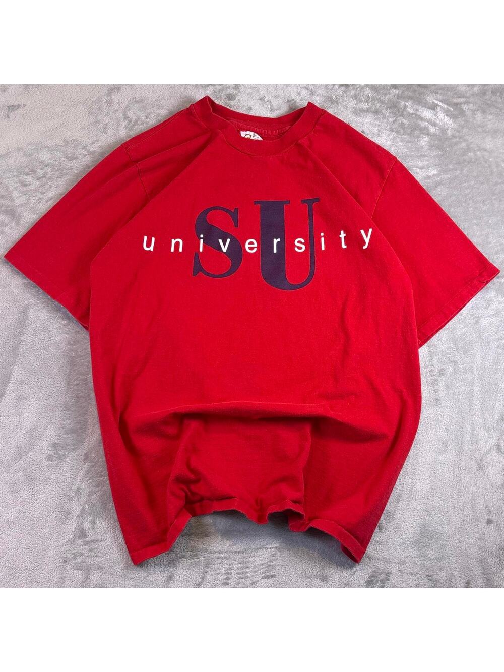 Vintage Southern Utah University SU T Shirt Red Made In USA Cotton Mens L